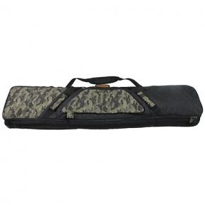 Camouflage Foamed Wheeled Ski Bag with Two Backpack Straps Waterproof Lining inside 63.0 Inch 