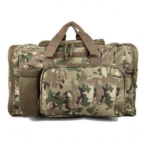 Green Camouflage Tactical Military Gear Duffel Bag With Shoes Compartment With Bottle Bag 21.3 Inch 