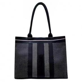 knitted tote bag